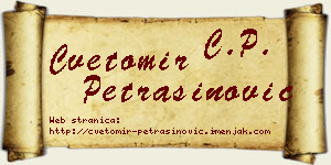 Cvetomir Petrašinović vizit kartica